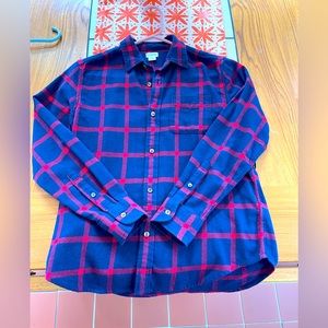 Crewcuts classic red and blue flannel shirt size 12